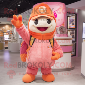 Roze oranje mascotte...