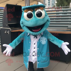 Postava maskota Teal Bbq...