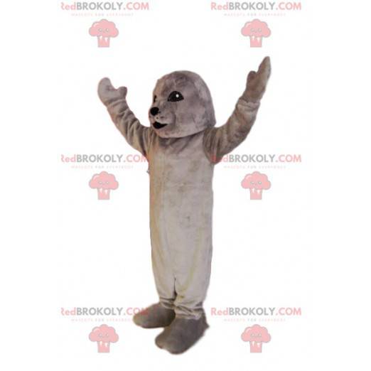 Mascote da foca cinza. Fantasia de foca - Redbrokoly.com