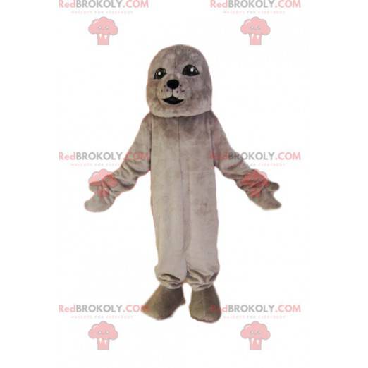 Mascotte de phoque gris. Costume de phoque - Redbrokoly.com