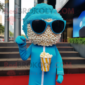 Sky Blue Pop Corn mascotte...