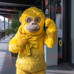 Citrongul Orangutang maskot...