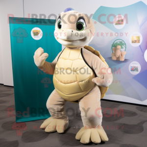 Beige Sea Turtle maskot...