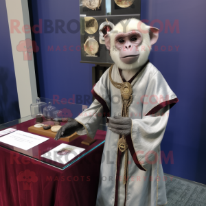 Sølv Capuchin Monkey maskot...