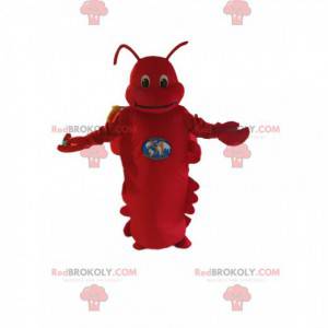 Mascotte de homard rouge. Costume de homard rouge -