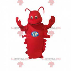 Mascote da lagosta vermelha. Fantasia de lagosta vermelha -
