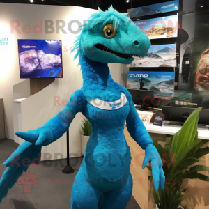 Cyan Deinonychus mascotte...