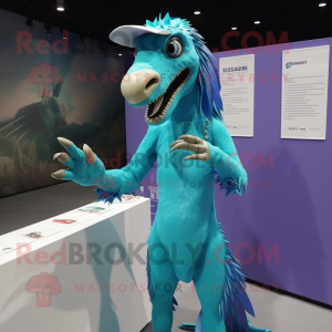 Cyan Deinonychus mascotte...