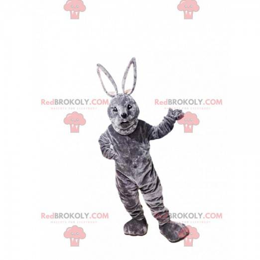 Gray rabbit mascot. Bunny costume - Redbrokoly.com