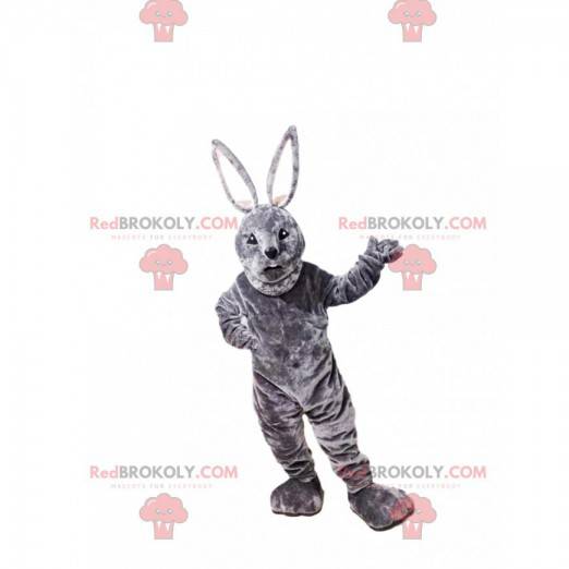Grå kaninmaskot. Bunny kostym - Redbrokoly.com