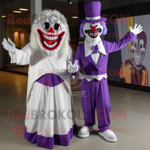 Purple Evil Clown mascotte...