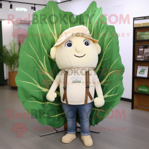 Beige Cabbage Leaf maskot...