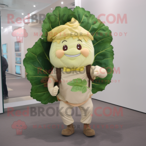 Beżowy kostium maskotki...