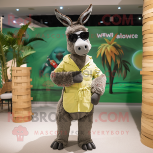 Olive Donkey maskot kostym...