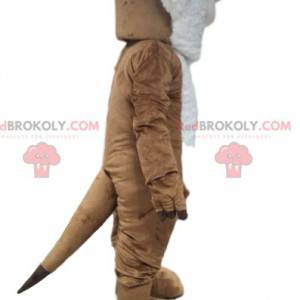Brown Fox Maskottchen mit seiner spitzen Nase. - Redbrokoly.com