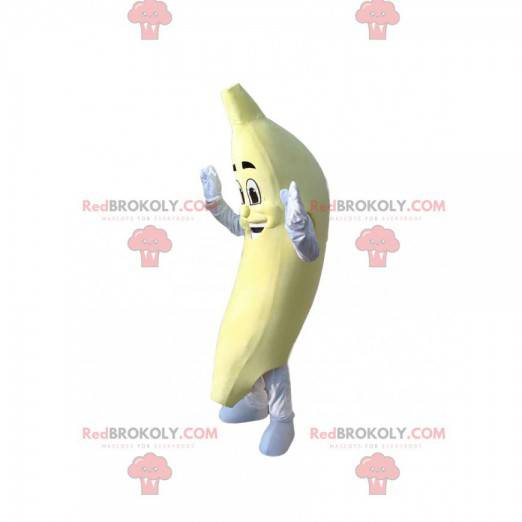 Lächelndes Bananenmaskottchen. Bananenkostüm - Redbrokoly.com