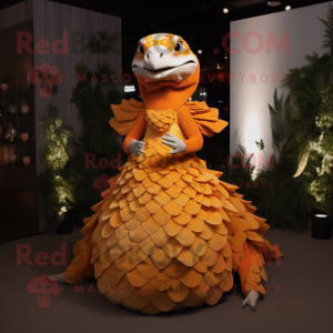 Orange Pangolin mascotte...