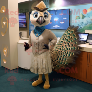 Tan Peacock maskot...