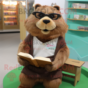 Brown Beaver maskot kostume...