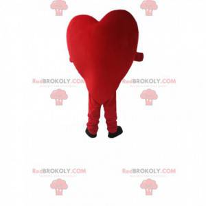 Erg blij rood hart mascotte. Hart kostuum - Redbrokoly.com