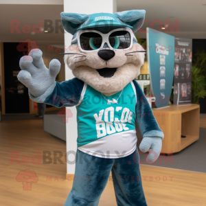 Teal Bobcat mascotte...