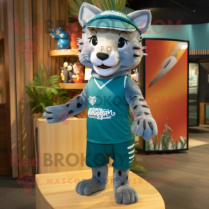 Teal Bobcat mascotte...