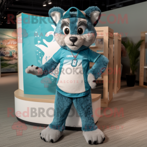 Teal Bobcat mascotte...