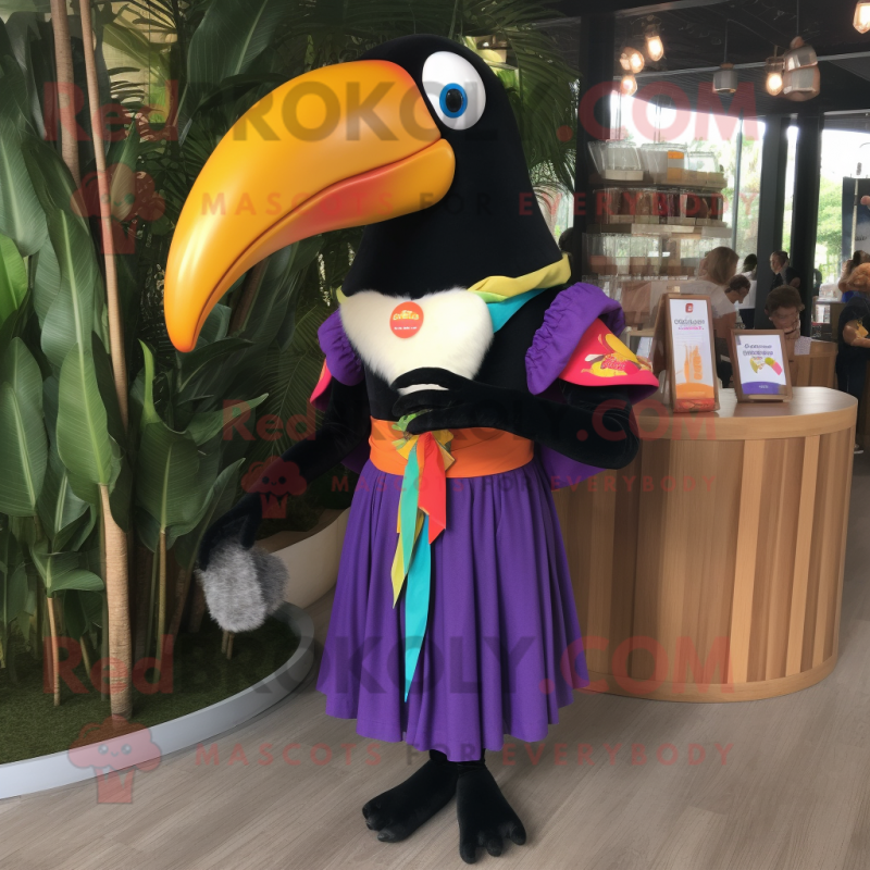 nan Toucan mascot costume character dressed with a A-Line Dress and Brooches