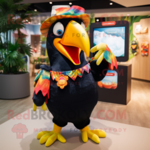 nan Toucan mascot costume character dressed with a A-Line Dress and Brooches