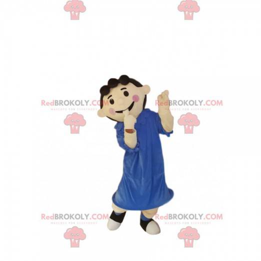 Mascotte della bambina con un vestito blu. - Redbrokoly.com