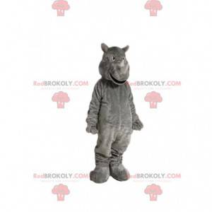 Grå noshörningsmaskot. Rhino kostym - Redbrokoly.com