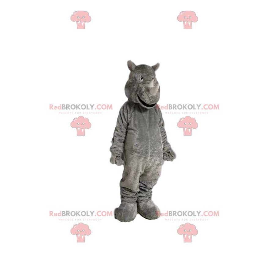 Grå noshörningsmaskot. Rhino kostym - Redbrokoly.com Grå noshörningsmaskot. Rhino kostym - Redbrokoly.com
