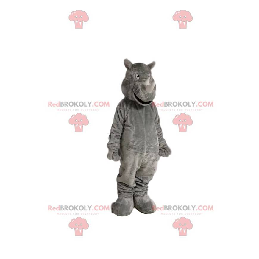 Mascota de rinoceronte gris. Disfraz de rinoceronte -