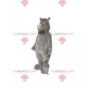 Mascotte de rhinocéros gris. Costume de rhinocéros -