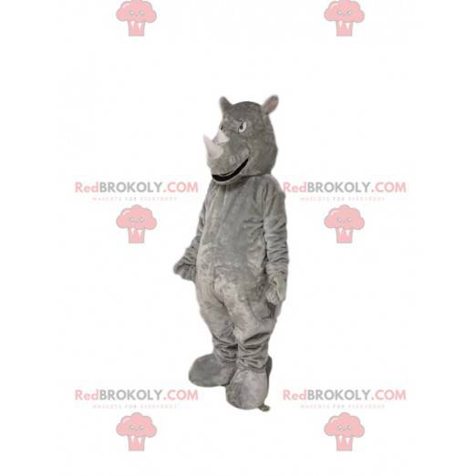 Mascota de rinoceronte gris. Disfraz de rinoceronte -