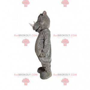 Mascota de rinoceronte gris. Disfraz de rinoceronte -