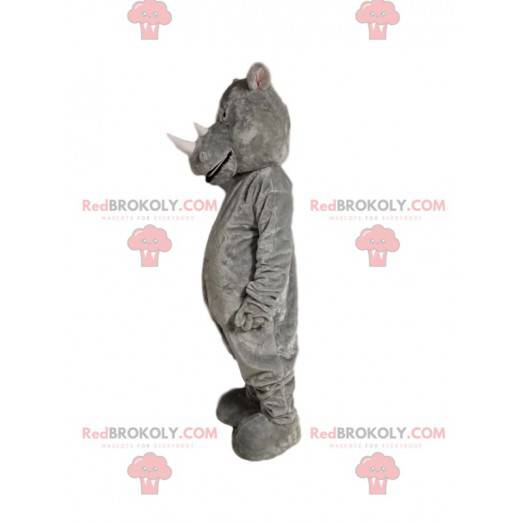 Mascota de rinoceronte gris. Disfraz de rinoceronte -