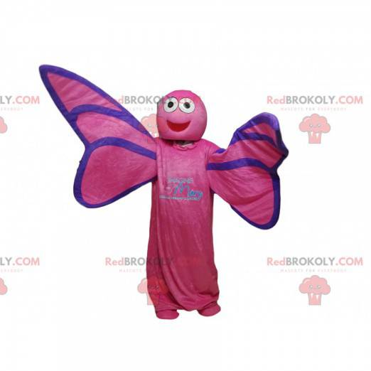 Mascotte farfalla fucsia. Costume da farfalla - Redbrokoly.com