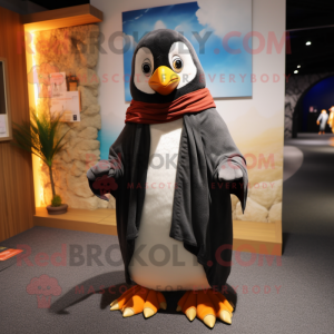 nan Penguin mascot costume character dressed with a Bermuda Shorts and Shawls