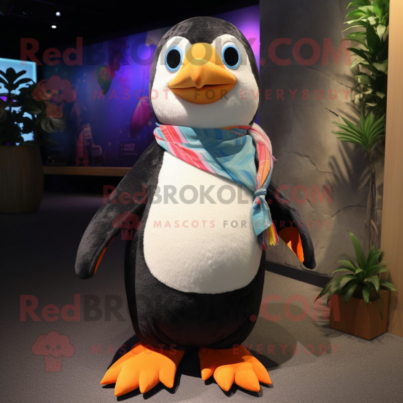 nan Penguin mascot costume character dressed with a Bermuda Shorts and Shawls