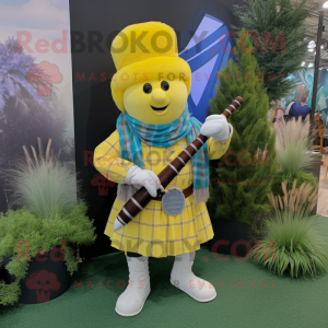 Citrongul sækkepibe maskot...