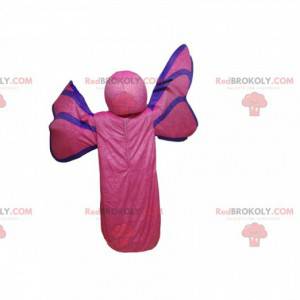 Mascotte de papillon fushia. Costume de papillon -