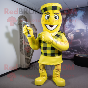 Citrongul säckpipa maskot...