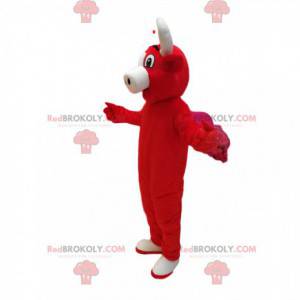 Red cow mascot. Red cow costume - Redbrokoly.com