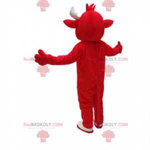 Mascotte de vache rouge. Costume de vache rouge - Redbrokoly.com
