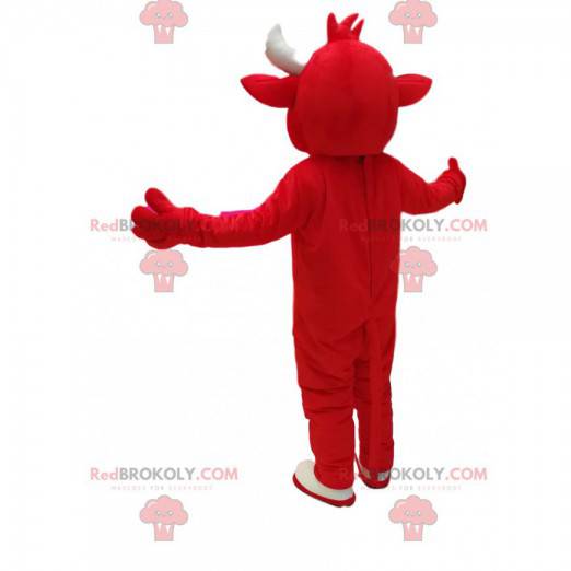 Mascotte de vache rouge. Costume de vache rouge - Redbrokoly.com