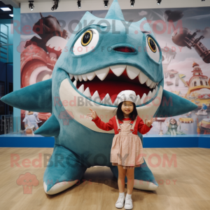  Megalodon mascotte kostuum...