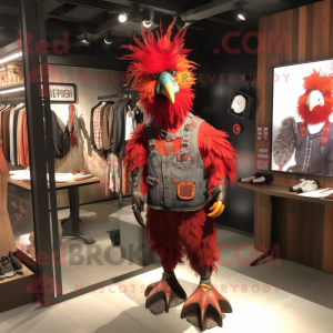 Maroon Rooster mascotte...