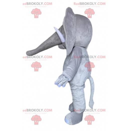 Majestuosa mascota elefante gris. Disfraz de elefante gris -