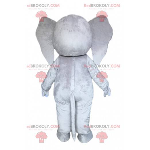 Majestic gray elephant mascot. Gray elephant costume -